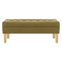 Bodevir - Banqueta Wood 2C Felpa 05 Verde Musgo