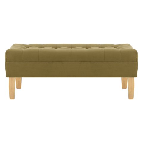 Bodevir - Banqueta Wood 2C Felpa 05 Verde Musgo