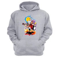 Genérico - Polerón Canguro Dibujos Animados Lt Gris Claro Talla Xl Unisex