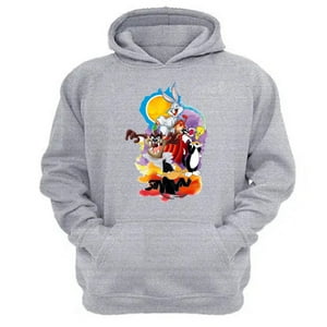 Genérico - Polerón Canguro Dibujos Animados Lt Gris Claro Talla Xs Unisex