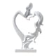 thumbnail image 5 of Estatuilla de pareja besándose, estatua de pareja de besos, escultura de amantes románticos de estilo nórdico para centro de mesa, estante, decoración Blanco, 5 of 5