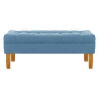 Bodevir - Banqueta Wood 2C Felpa 04 Azul Petroleo