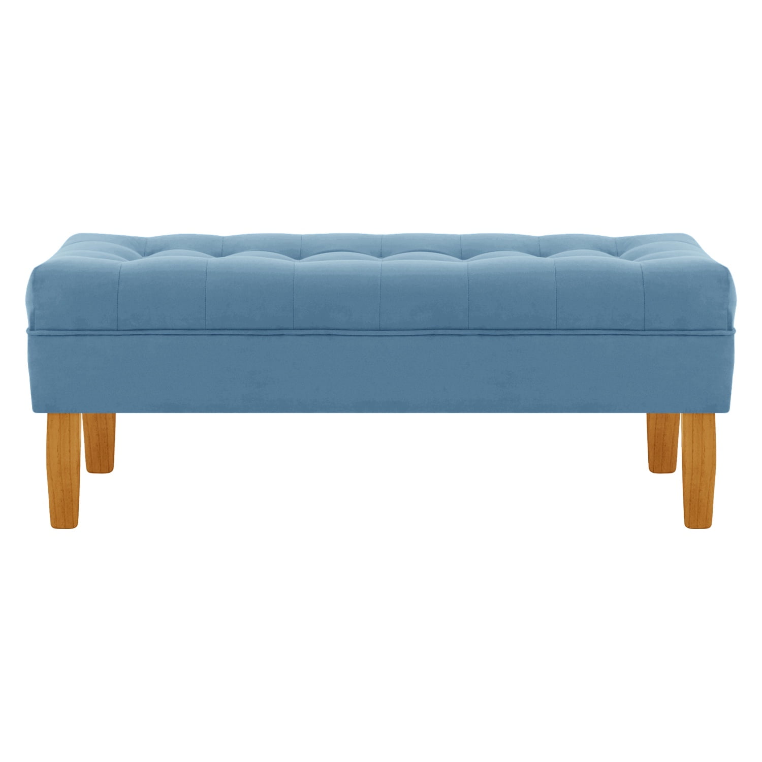 Bodevir - Banqueta Wood 2c Felpa 04 Azul Petroleo