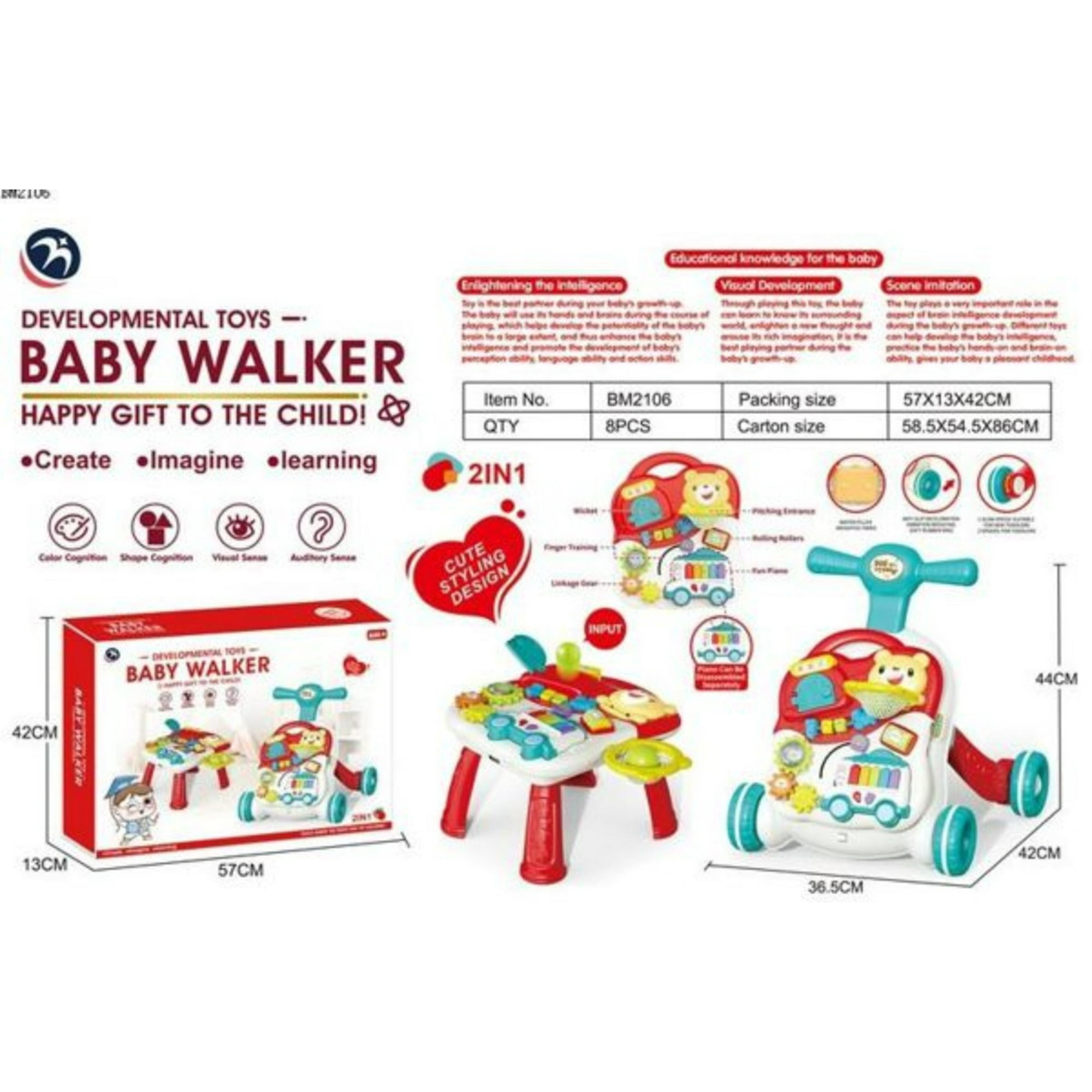 Genérico - Andador Caminador Y Mesa Multifuncion Para Bebel, Unisex