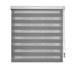 N-Ofertas - Cortina Roller Duo Zebra Dia Noche 160 X 200 Cm Gris