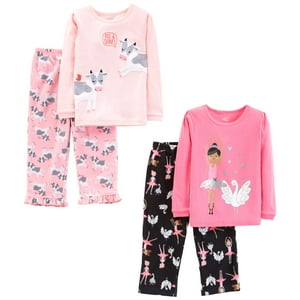 Conjunto De Pijama Simple Joys By Carter'S Girls De 4 Piezas De Algodón Negro