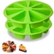 thumbnail image 1 of Molde triangular de silicona para bizcochos, 2 unidades, 8 cavidades, para pizza, 10 cm de diámetro interior, para brownies, muffins, tartas de queso y pan de maíz. Ideal para hornear en casa., 1 of 8