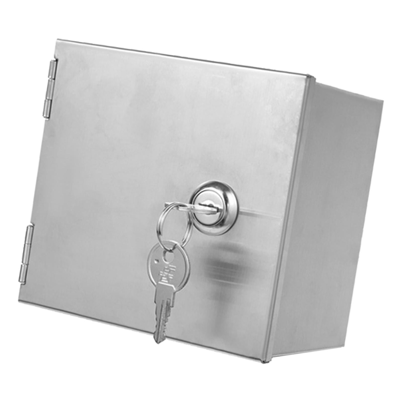 Ioensy - Caja Eléctrica Para Exteriores Tipo 86, Con Cerradura, Versátil, Resistente, De Acero Inoxidable