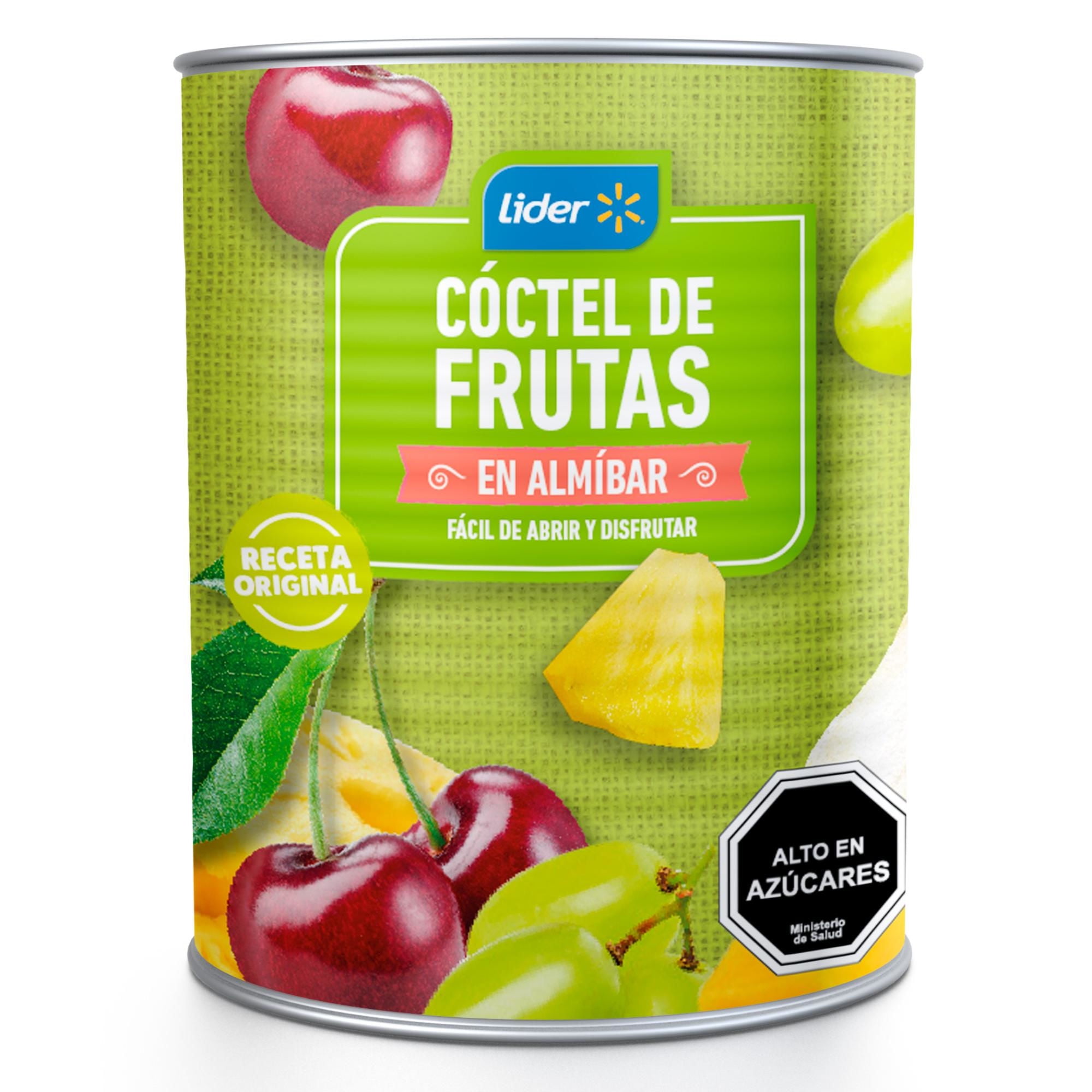 Cóctel De Frutas En Almíbar Tarro Drenado 480 g - Neto 820 g Lider