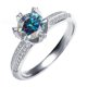 thumbnail image 1 of Anillos de Compromiso de Moissanita de 1 Quilate para Mujer Color D Claridad VVS1 Anillos de Diamante Rojo/azul/verde Anillos de Plata Esterlina 925 Regalos Anillos de Boda de Moissanita con, 1 of 8