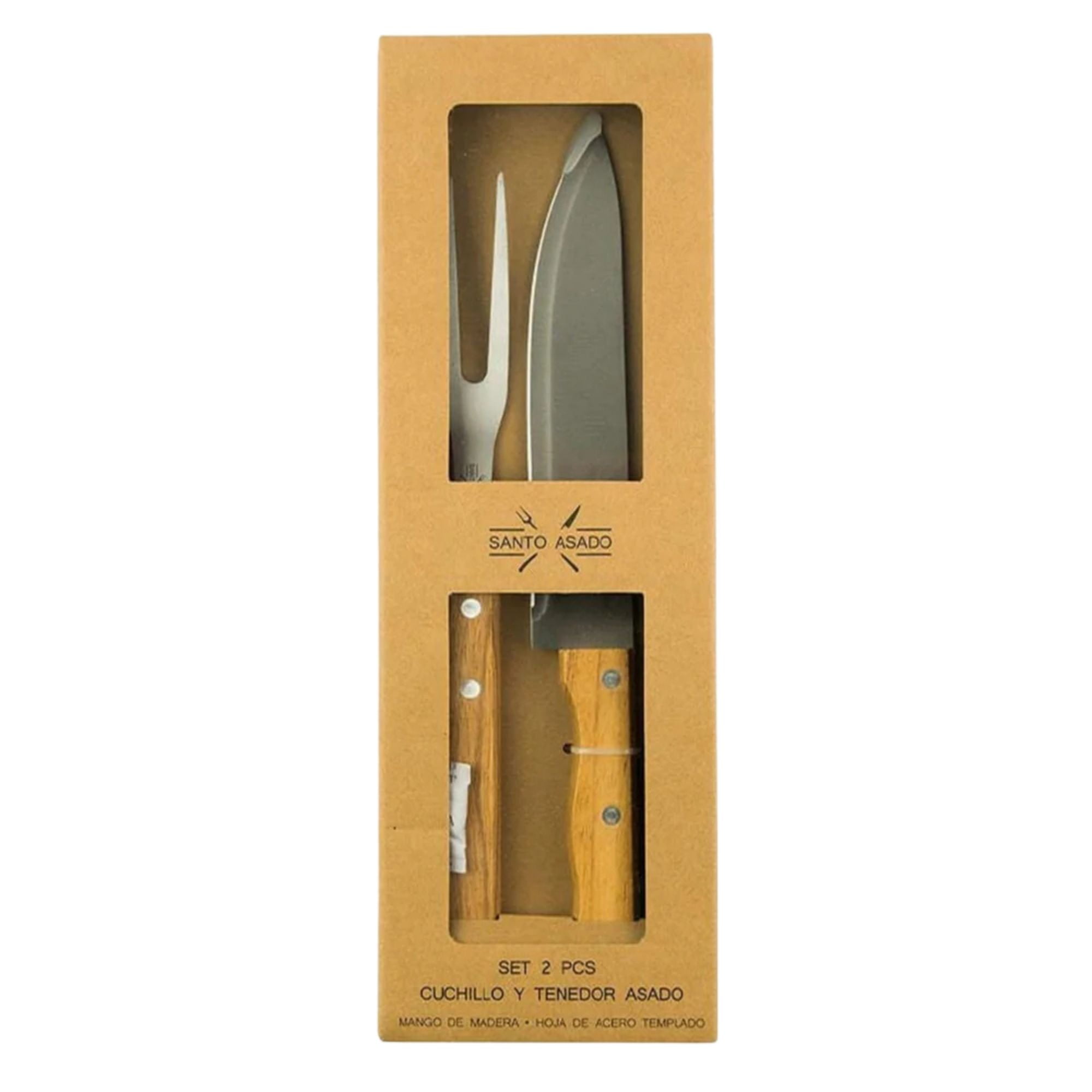 Decoexpress - Set 2 Pzs Cuchillo Y Tenedor Asado Lyn