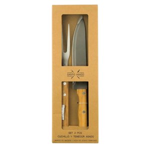 Decoexpress - Set 2 Pzs Cuchillo Y Tenedor Asado Lyn