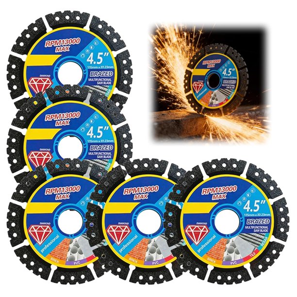 Discos sierra diamante 115mm 3 uds resistencia mármol cuarzo azulejo metal plástico