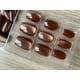 thumbnail image 4 of Uñas Press On Adhesivas Ojo De Gato 24pcs Marron Cuadradas Largo Medio, 4 of 7