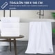 thumbnail image 2 of Toallon Grande De Baño Blanco 100 X 140 Cm Microfibra Playa De Mano, 2 of 8