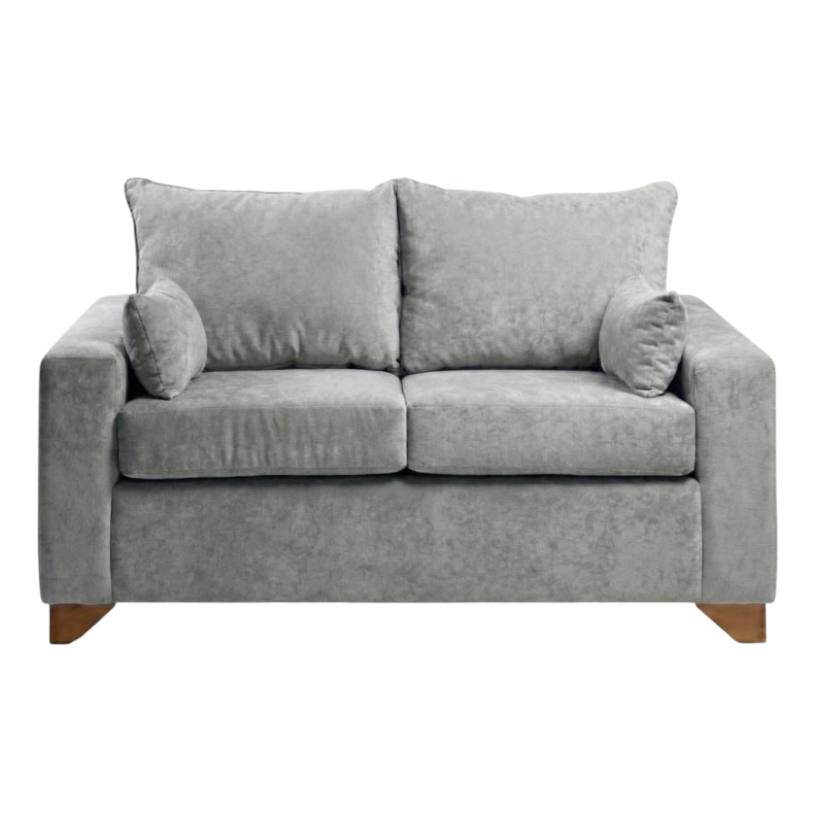 Diseños Valestrini - Sofa Stefanny En Felpa Gris Claro