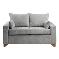 Diseños Valestrini - Sofa Stefanny En Felpa Gris Claro