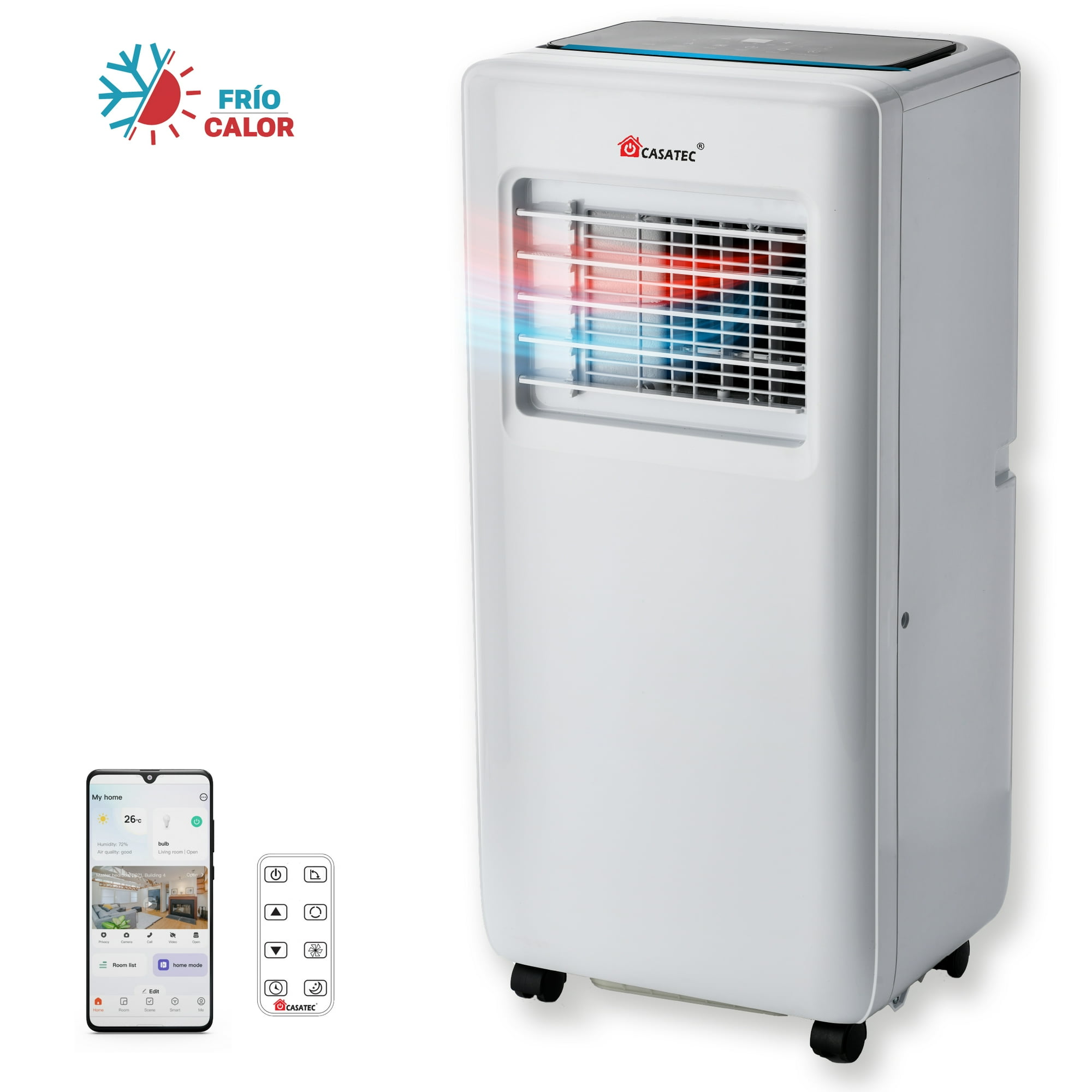 Casatec - Aire Acondicionado Portátil 9000 Btu Wi-fi 4 En 1 Ultradry500