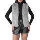 thumbnail image 1 of INSPIRE CHIC Chaleco de Piel Sintética sin Mangas para Mujer, Cárdigan Abierto, Abrigo Suave de Invierno, Chaqueta sin Mangas, Talla XX Grande, Gris, 1 of 6