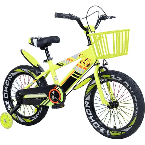 Genérico - Bicicleta Mountain Bike Luces Led Y Colores Aro 12 Amarillo