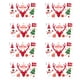 thumbnail image 1 of Tatuajes navideños, divertidas pegatinas faciales, tatuajes de dibujos animados, 1 of 6