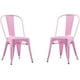 thumbnail image 1 of Pack 2 Sillas Tolix Metalica Resistente Para Exterior - Rosado, 1 of 3