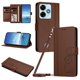 thumbnail image 1 of Funda Cartera Trébol para Xiaomi Poco M6 4G con Ranuras Tarjetas y Carga Inalámbrica Marrón, 1 of 6