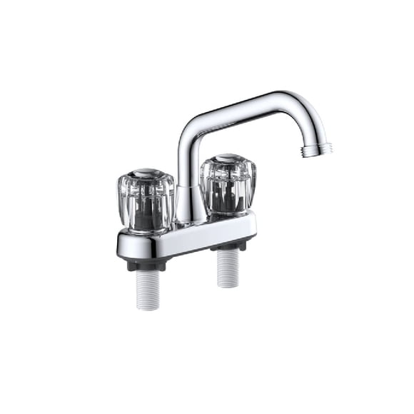 Grifo de lavandería Home Plus Classic cromado con dos asas, 10 cm