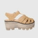 thumbnail image 4 of Sandalia plataforma Beige Vía Franca, 4 of 5