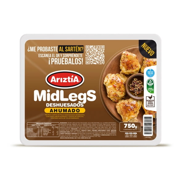 Pollo Trutro Corto Midles Deshuesado Ahumado Bandeja, 750 g