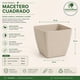 thumbnail image 5 of Macetero Cuadrado Beige 20x16 cm Plastico Resistente, 5 of 8