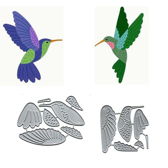 Troqueles hubangzhu 5,9 × 5,9 cm de colibrí para scrapbooking DIY