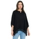 thumbnail image 1 of Blusa Mujer Bambula Macramé Negro Corona, 1 of 5