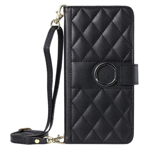 Funda tipo billetera FOXDOCK para OPPO Reno 12 Pro 5G – Tapa abatible con correa para mujer