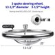 thumbnail image 4 of Volante de timón Marinebaby 34 cm 5/8‑18 Tuerca y Perilla, 4 of 9
