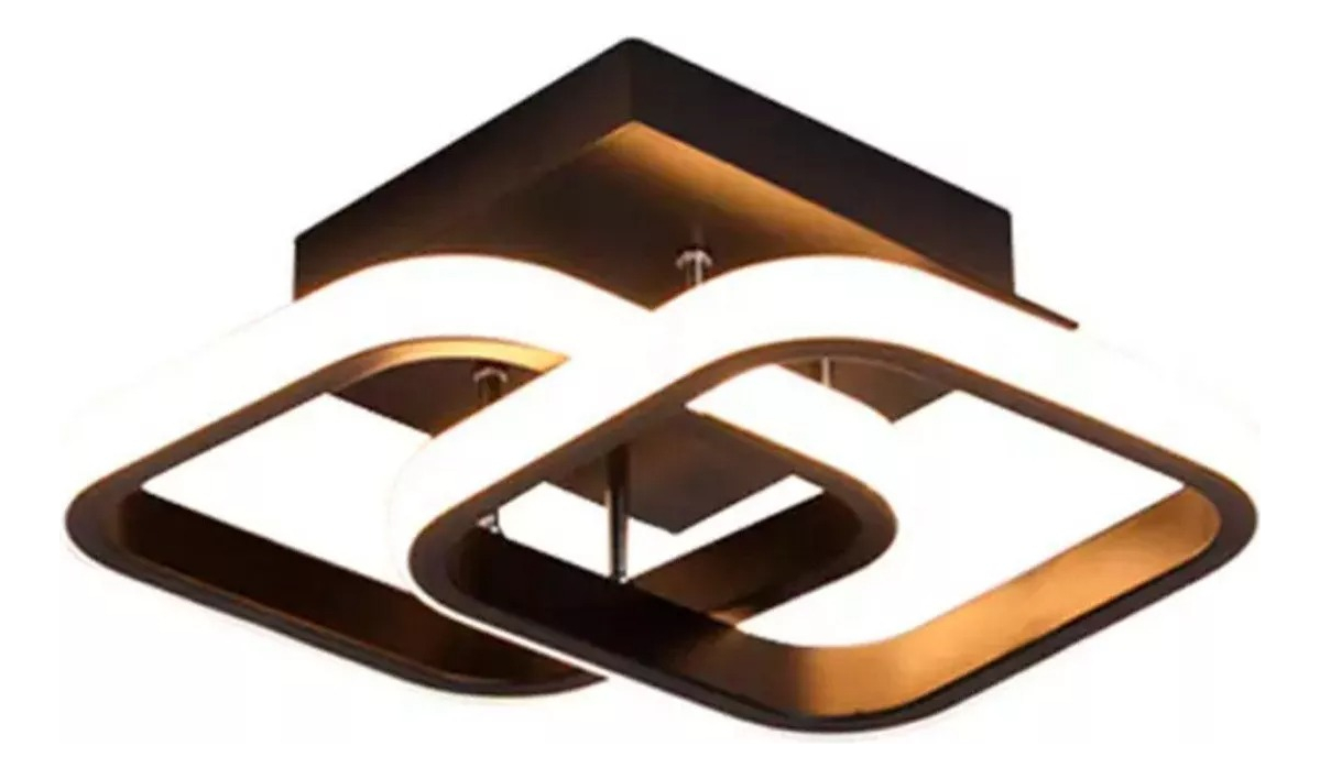 Genérico - Lamppara Techo Plafon Cuadrada Led Interior Hogar Lau