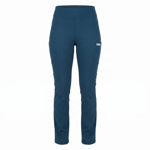 Pantalón clinico elasticado Spandex. - Verde Petróleo