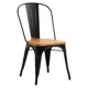 thumbnail image 1 of SILLA TOLIX DE COMEDOR O TERRAZA ASIENTO MADERA CLARA NEGRA KLIK, 1 of 2