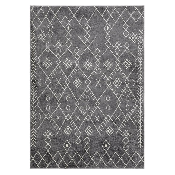 Alfombra Florida Gris 120 x 180 cm