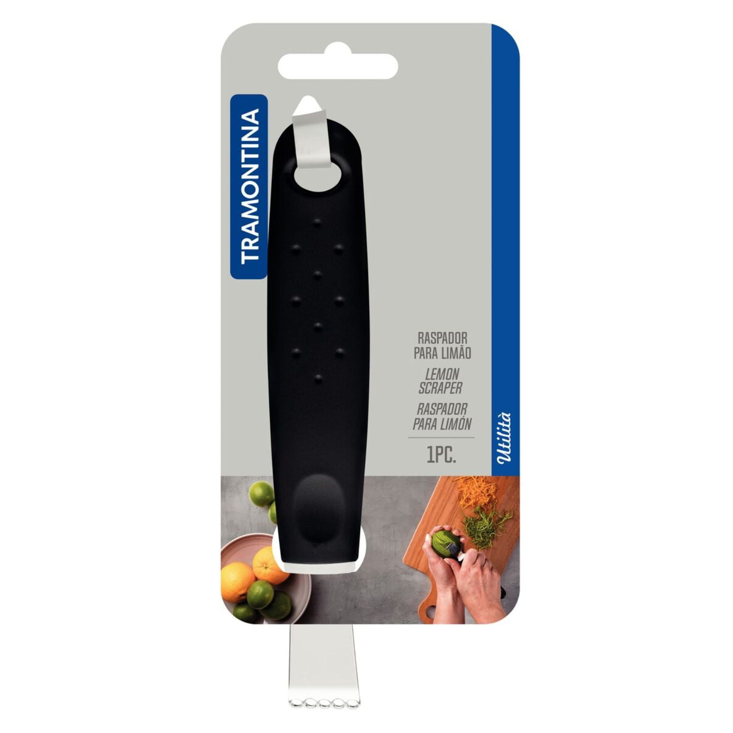 Tramontina - Rallador Raspador De Cítricos Saca Zeste Acero Inoxidable