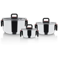 Batería De Cocina 6 Piezas Acero Inoxidable Wolf