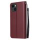 thumbnail image 2 of Funda Cartera para iPhone 15 con Tarjetero, Soporte y Cordón - Protección Rojo, 2 of 5
