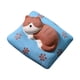 thumbnail image 4 of Figurita De Gato Durmiendo De Arcilla Morada, Ideal Para Decorar Escritorios, Salas De Estar Y Estanterías. Cojín Azul., 4 of 5