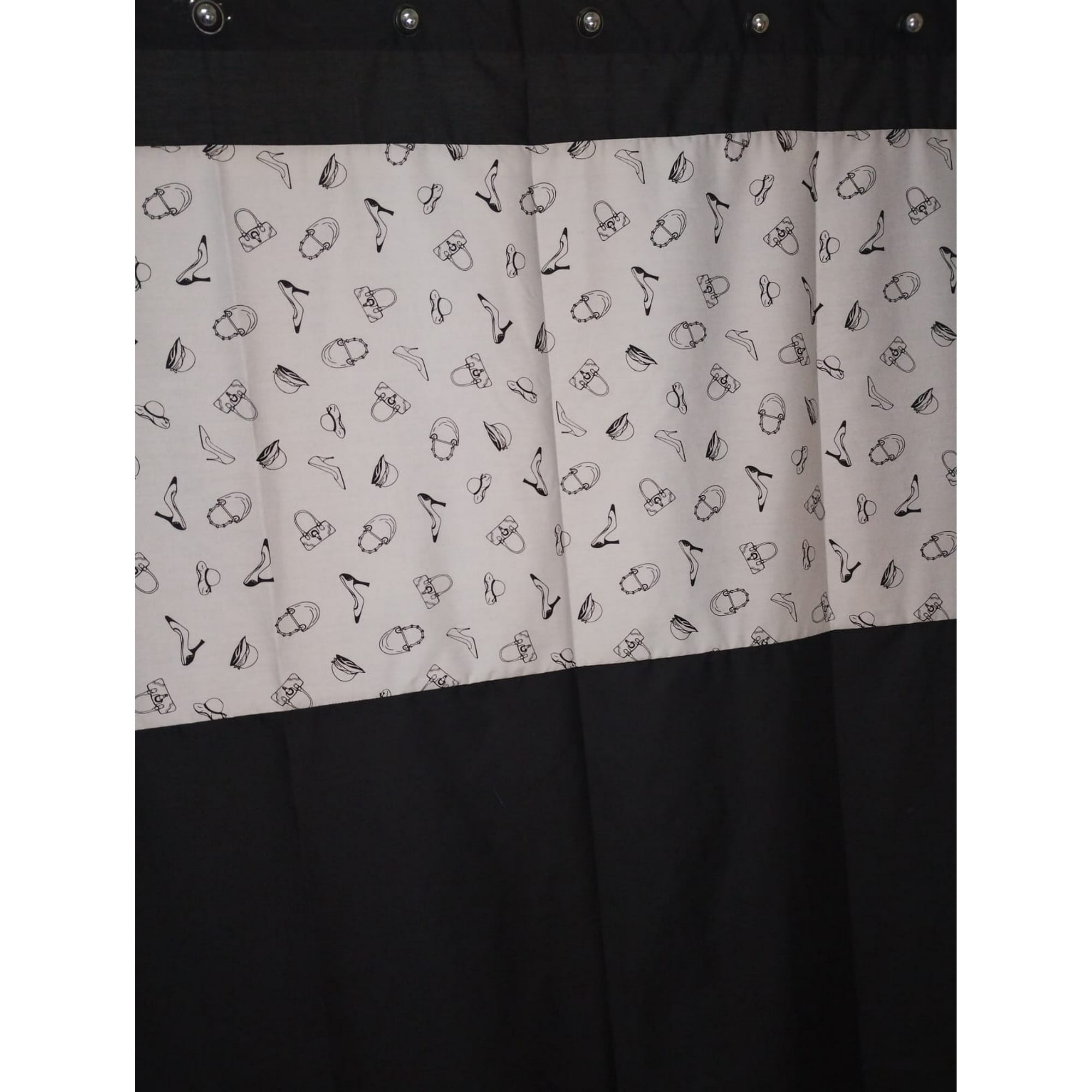 Cortina Gentile Negro Tacones 200x200 Cms