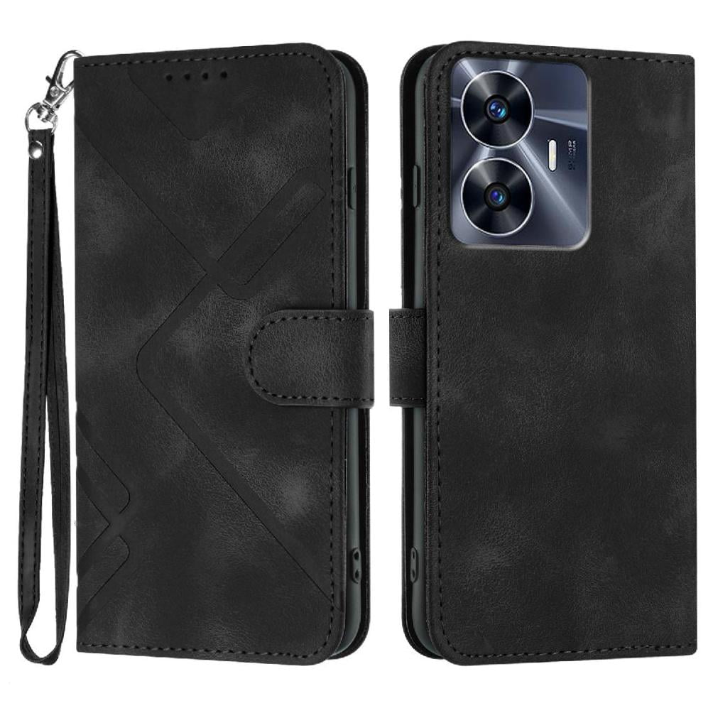 RonRun Cover A Libro Per Realme C55, Custodia In Pelle PU Con Supporto Pieghevole, 3 Slot Per Carte E Portamonete, Chiusura Magnetica, Protezione 360°, Colore Nero. - 5