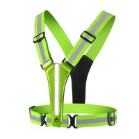 Xusx111 - Iluminación Led Reflectante Chaleco Super Brillante, Luz De Carrera Visible De 360 ° Para Corredores, Faro Reflectante Ajustable Impermeable Chaleco De Carrera Para Hombres / Mujeres / Niños