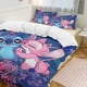 thumbnail image 3 of 3 Pieces Love Stitch And Angel Bedding Comforter Set Full with 2 Pillowcases for Kids Teens Girls Women Microfiber Easy Wash Light Breathable Cozy White Base Bed Sheets, 3 of 5