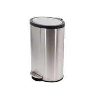 Lorenzini - Basurero Acero Inox. Ovalado Con Pedal 40 Lt