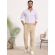 thumbnail image 2 of INSPIRE CHIC Pantalones de Playa de Lino de Verano Transpirables para Hombre con Cintura de Cordón 28 Caqui, 2 of 5