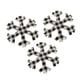 thumbnail image 2 of 3 Uds Adornos Navide?os Rústicos Decoraciones De Copos De Nieve De Madera Negro Blanco, 2 of 5